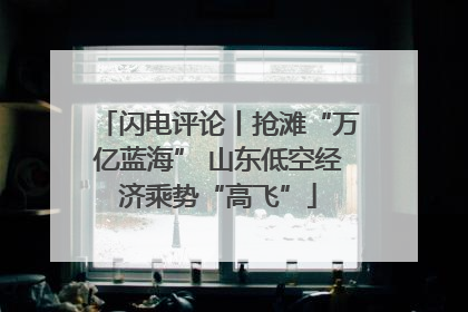 闪电评论丨抢滩“万亿蓝海” 山东低空经济乘势“高飞”