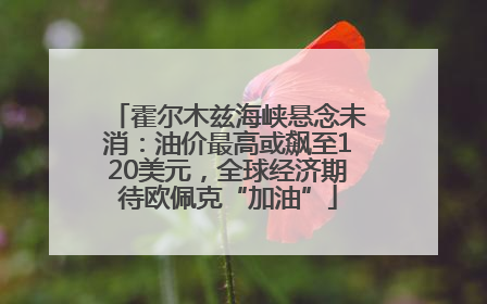 霍尔木兹海峡悬念未消：油价最高或飙至120美元，全球经济期待欧佩克“加油”