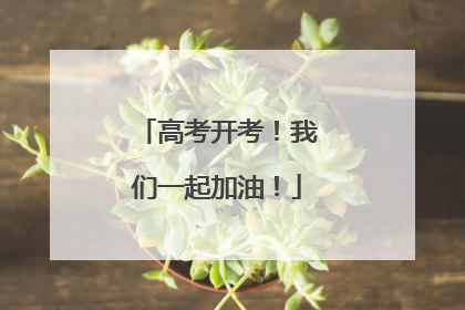 高考开考！我们一起加油！