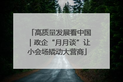 高质量发展看中国｜政企“月月谈”让小会场撬动大营商