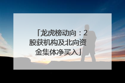 龙虎榜动向：2股获机构及北向资金集体净买入