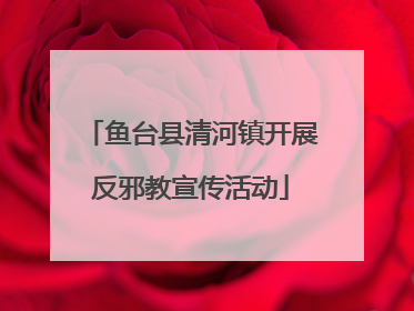 鱼台县清河镇开展反邪教宣传活动
