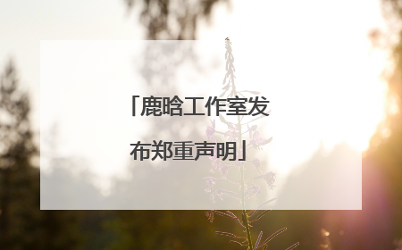 鹿晗工作室发布郑重声明