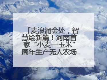 麦浪涌金处，智慧绘新篇！河南首家“小麦—玉米”周年生产无人农场喜迎丰收
