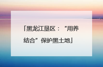 黑龙江垦区：“用养结合”保护黑土地