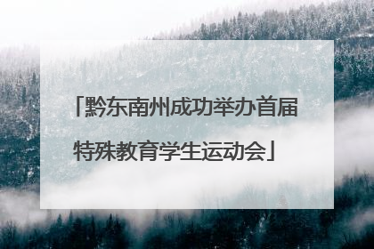 黔东南州成功举办首届特殊教育学生运动会