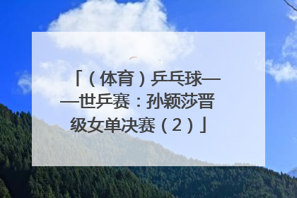 （体育）乒乓球——世乒赛：孙颖莎晋级女单决赛（2）