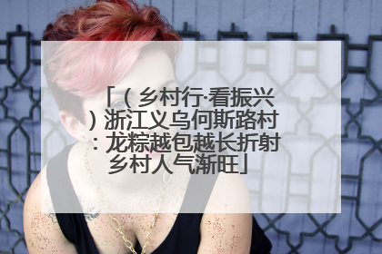 （乡村行·看振兴）浙江义乌何斯路村：龙粽越包越长折射乡村人气渐旺