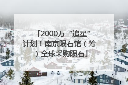 2000万“追星”计划！南京陨石馆（筹）全球采购陨石