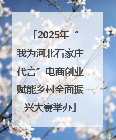 2025年“我为河北石家庄代言”电商创业赋能乡村全面振兴大赛举办