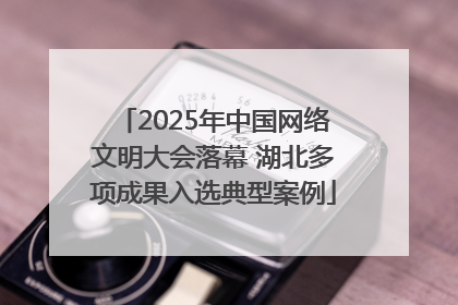 2025年中国网络文明大会落幕 湖北多项成果入选典型案例
