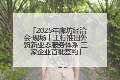 2025年廊坊经洽会·现场丨工行推出外贸新业态服务体系 三家企业首批签约