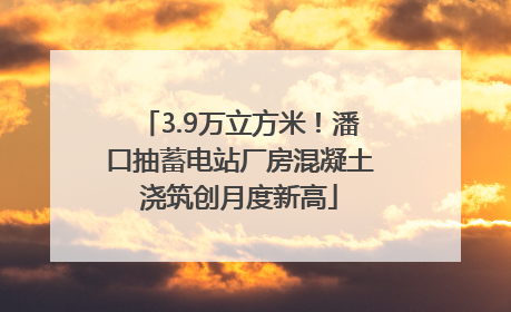 3.9万立方米！潘口抽蓄电站厂房混凝土浇筑创月度新高