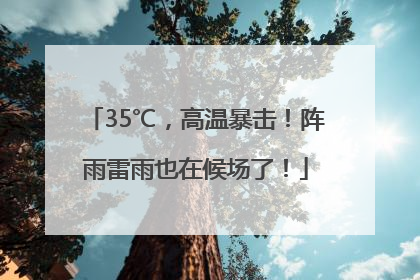 35℃，高温暴击！阵雨雷雨也在候场了！