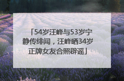 54岁汪峰与53岁宁静传绯闻，汪峰晒34岁正牌女友合照辟谣